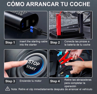 Arrancador De Batería De Auto 8500a Con Inflador Br12