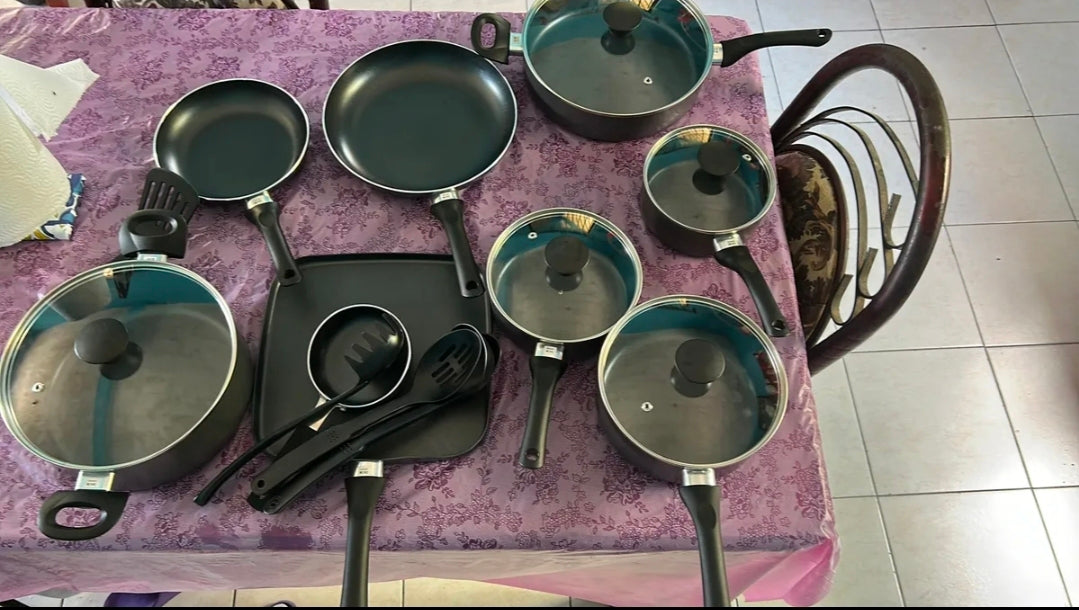 Batería De Cocina 20 Piezas De Aluminio Con Antiadherente