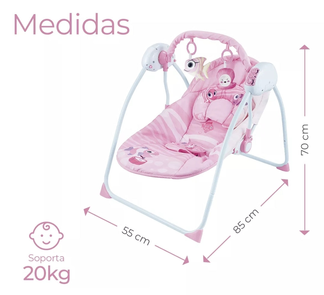 Silla Mecedora Raganet Para Bebes Con Control Remoto