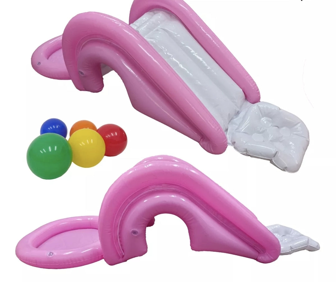 Alberca Inflable Flamingo 112L Con Resbaladilla