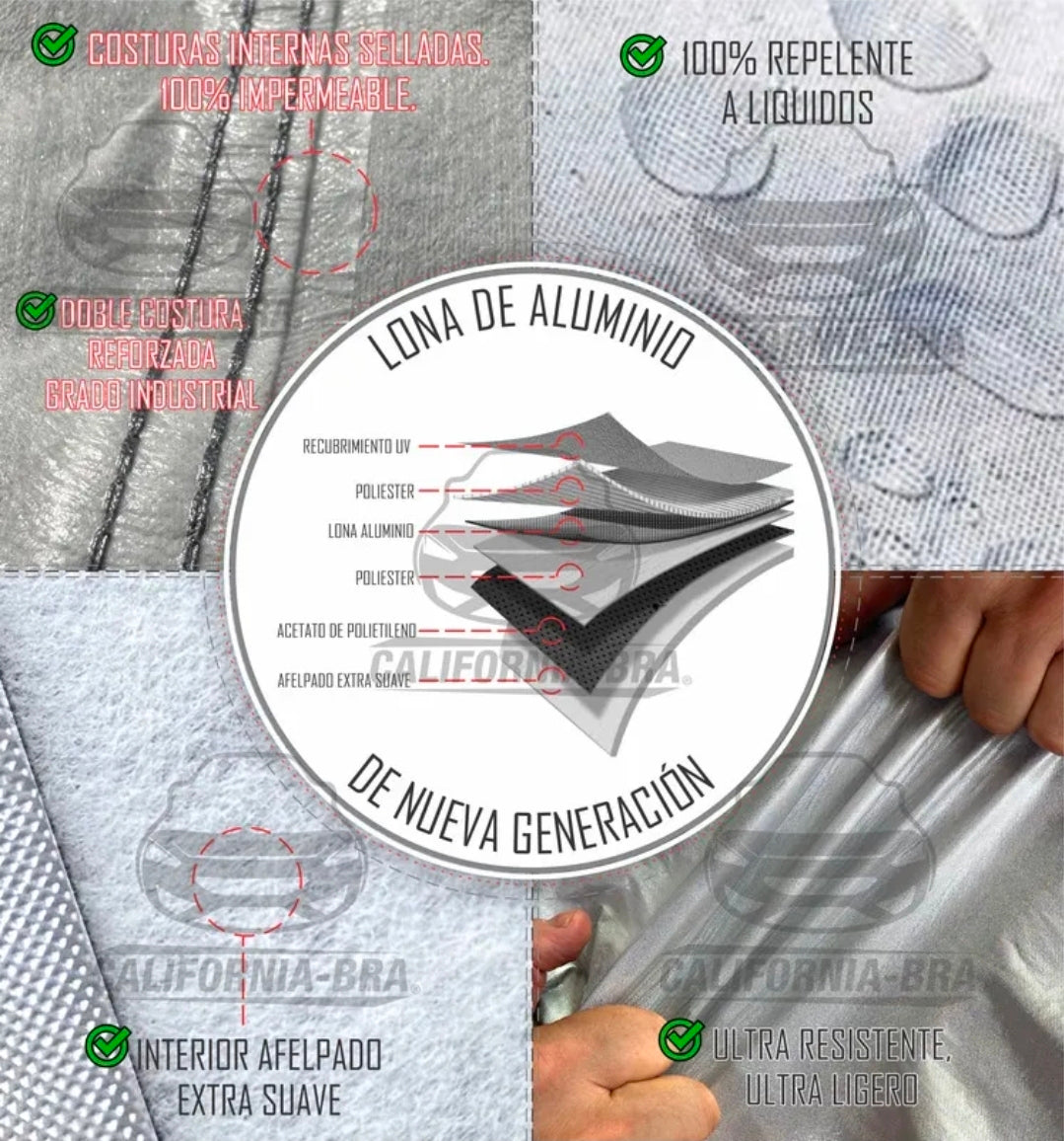 Funda Lona Impermeable Ford F-150 Lobo 2015-2017 Doble Cabina