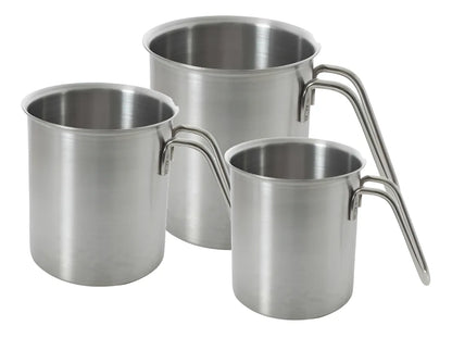 Juego Pocillos Acero Inoxidable Moven 430-2B de 1L + 1.5L + 2L Plateado Apto inducción y estufas de gas