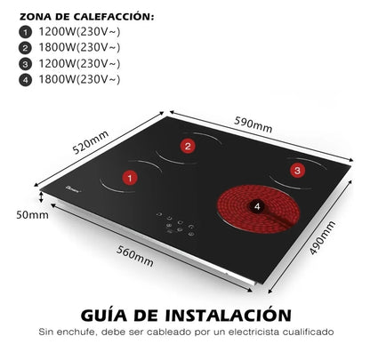Estufa Eléctrica De Cerámica 220v 6000w