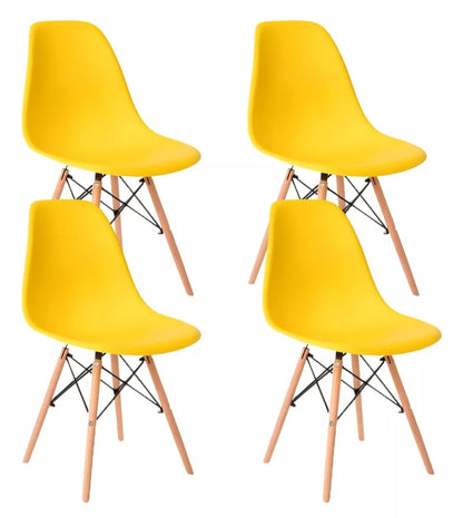 Pack de 4 sillas Eames minimalistas variedad de colores