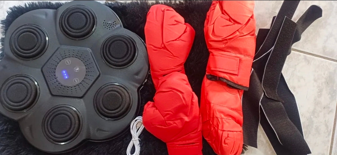 Máquina De Boxeo Musical 18 Velocidades/9 Modos Con 2 Pares Guantes