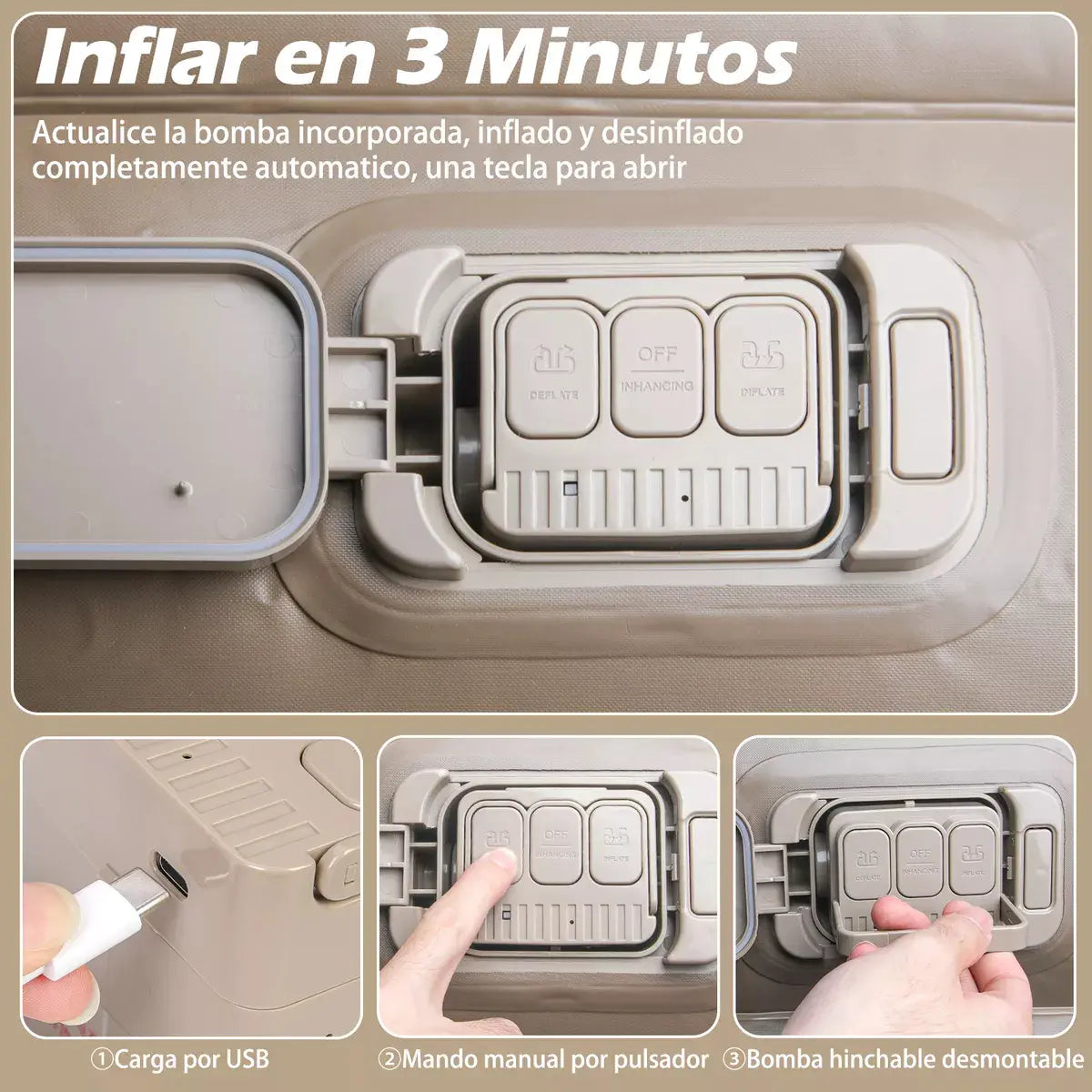 Colchón Inflable Queen Size +2almohada+bomba Aire 200x150x40