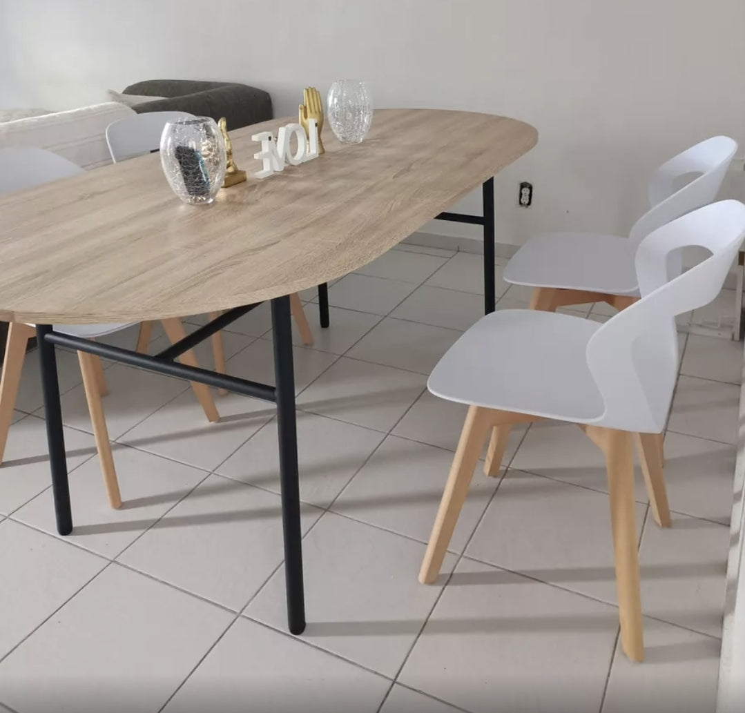 Set 4 Sillas Para Comedor Moderna Estructura