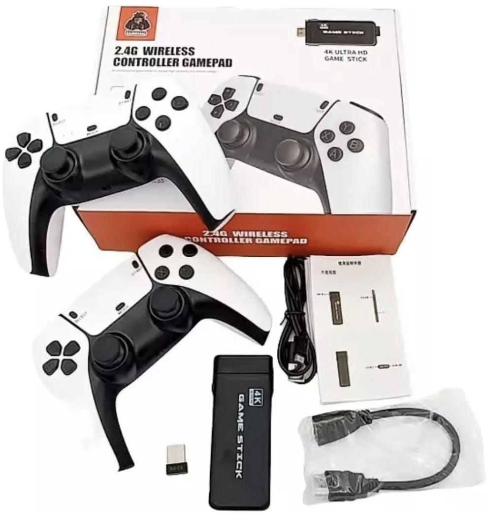 Video Juego Gamer Stick 4k M8pro Para Televisión Con 2 Controles