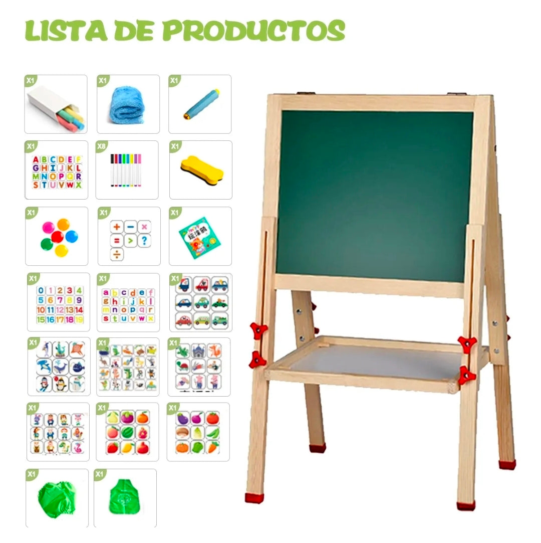 Caballete magnético infantil pizarrón para niños