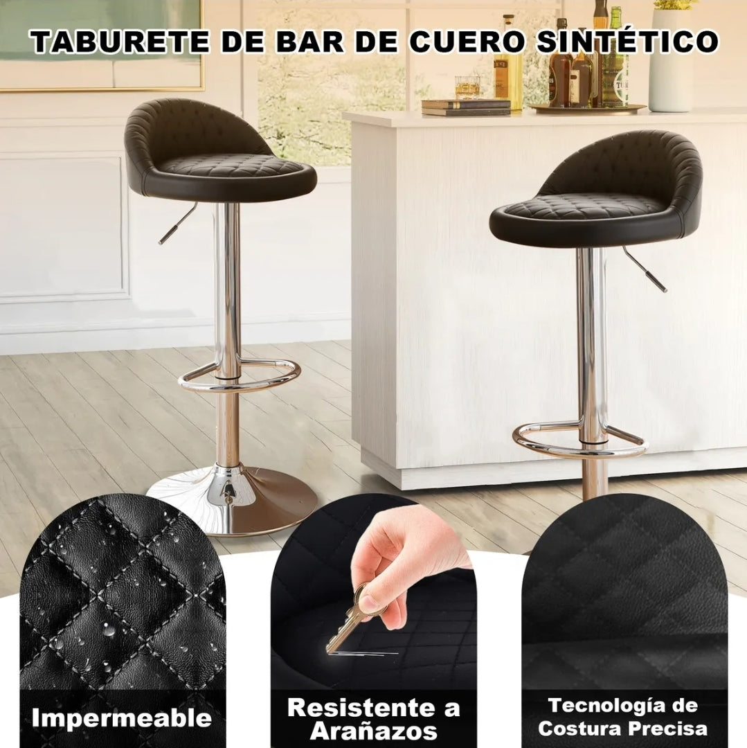 2 bancos altura ajustable NEGRO