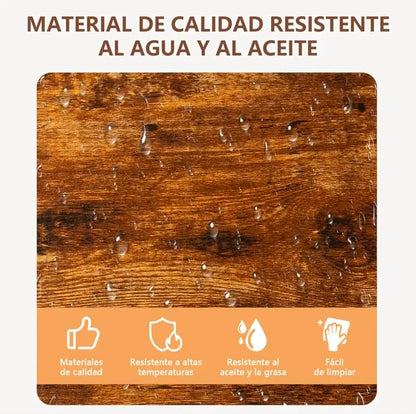 Mesa De Centro Altura Ajustable 45-80cm Con 4 Ruedas 360°