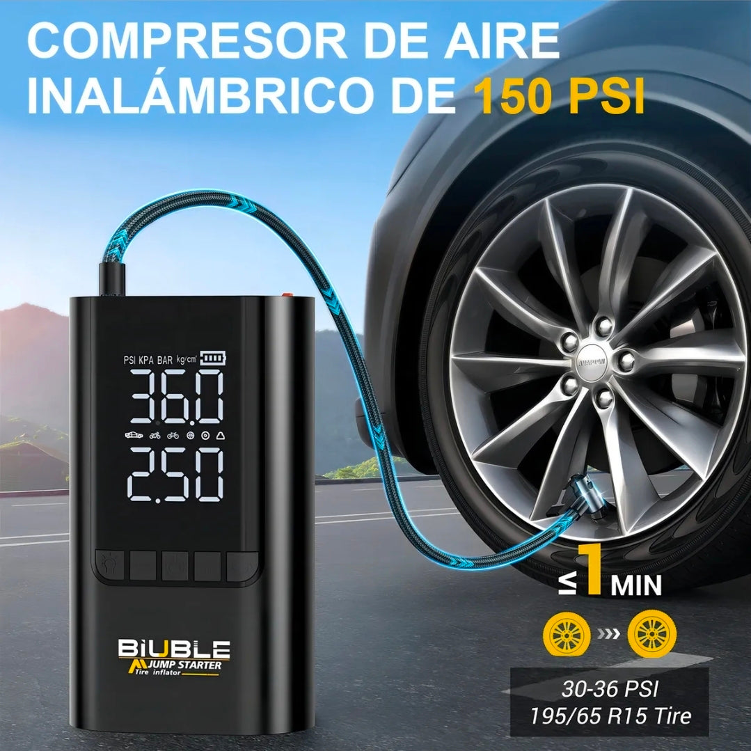 Arrancador De Batería De Auto 8500a Con Inflador Br12