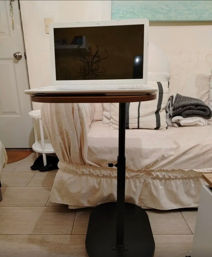 Mesa De Centro Altura Ajustable 45-80cm Con 4 Ruedas 360°