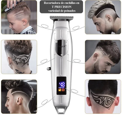 Kit Máquinas Cortadoras de Cabello Barberia Profesional bateria recargable