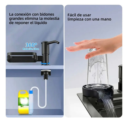 Tarja con dispensador acero inoxidable 80x45x22 cm inteligente