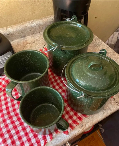 Set De 4 Ollas Hervidores De Peltre Cinsa Incluye 2 Tapas