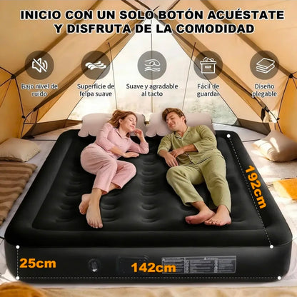 Colchón Inflable Matrimonial Con Bomba Inalámbrica