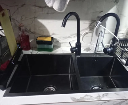 Fregadero de cocina acero inoxidable kit completo Tarja doble tina