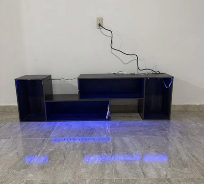 Mueble de TV con luces LED montaje ajustable