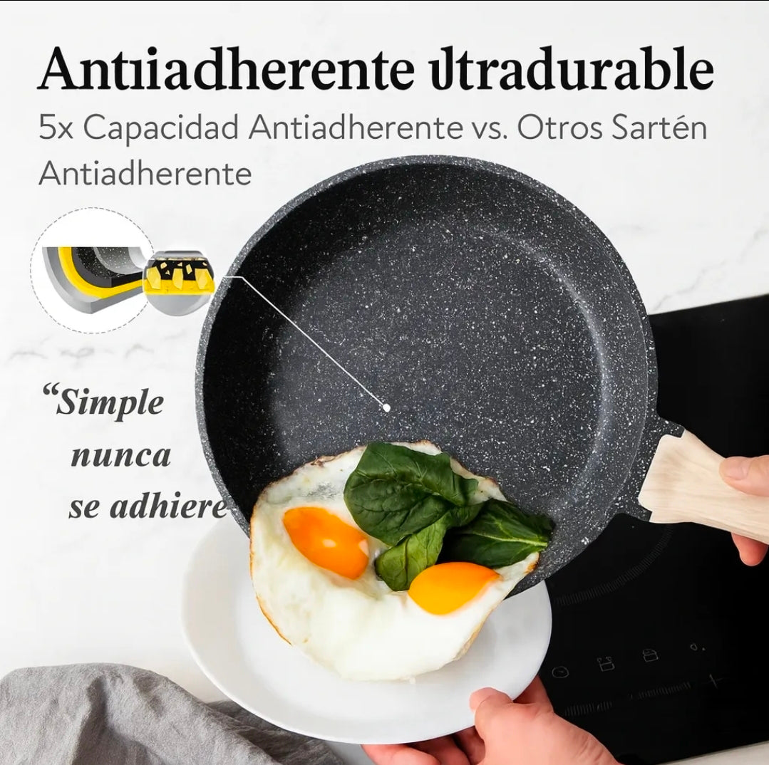 Batería de cocina antiadherente 12pz