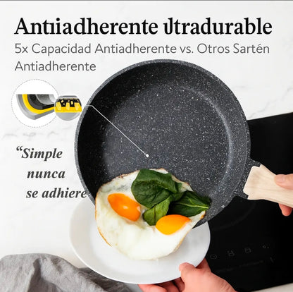 Batería de cocina antiadherente 12pz