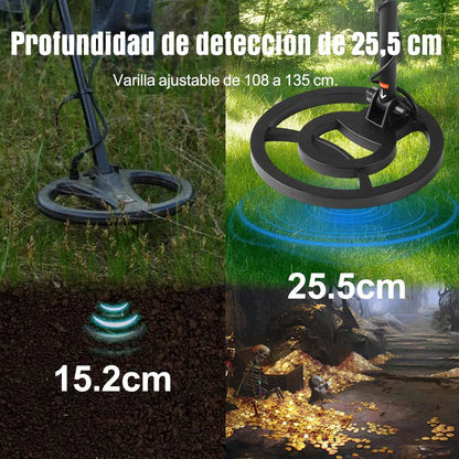 Detector De Metales Joyfox Profesional Con Bobina A prueba De Agua De 25,5 cm 4 Modos (a-m/muesca/me