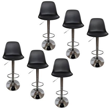 6 bancos modelo Tulip con asiento acolchado