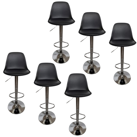 6 bancos modelo Tulip con asiento acolchado