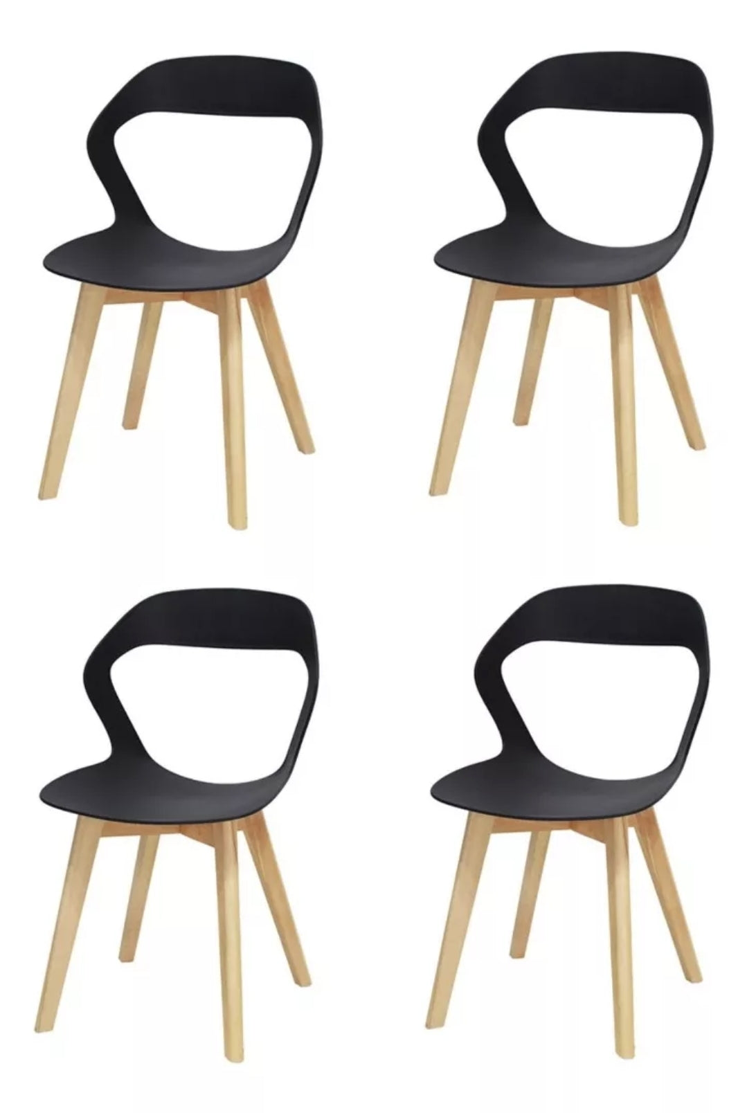 Set 4 Sillas Para Comedor Moderna Estructura