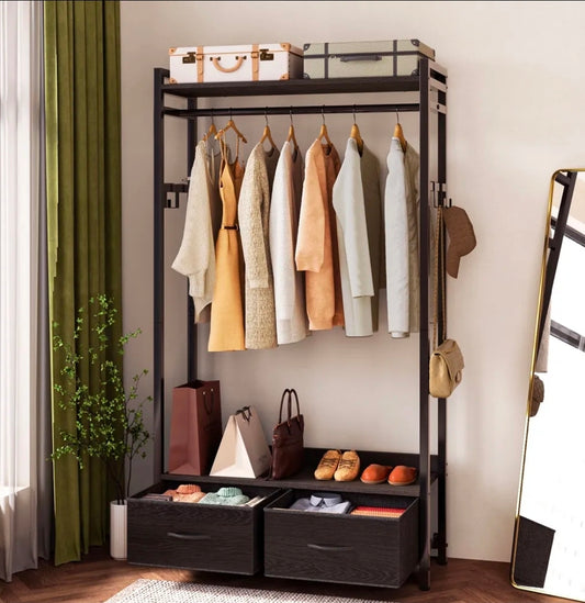 Perchero con 2 cajones