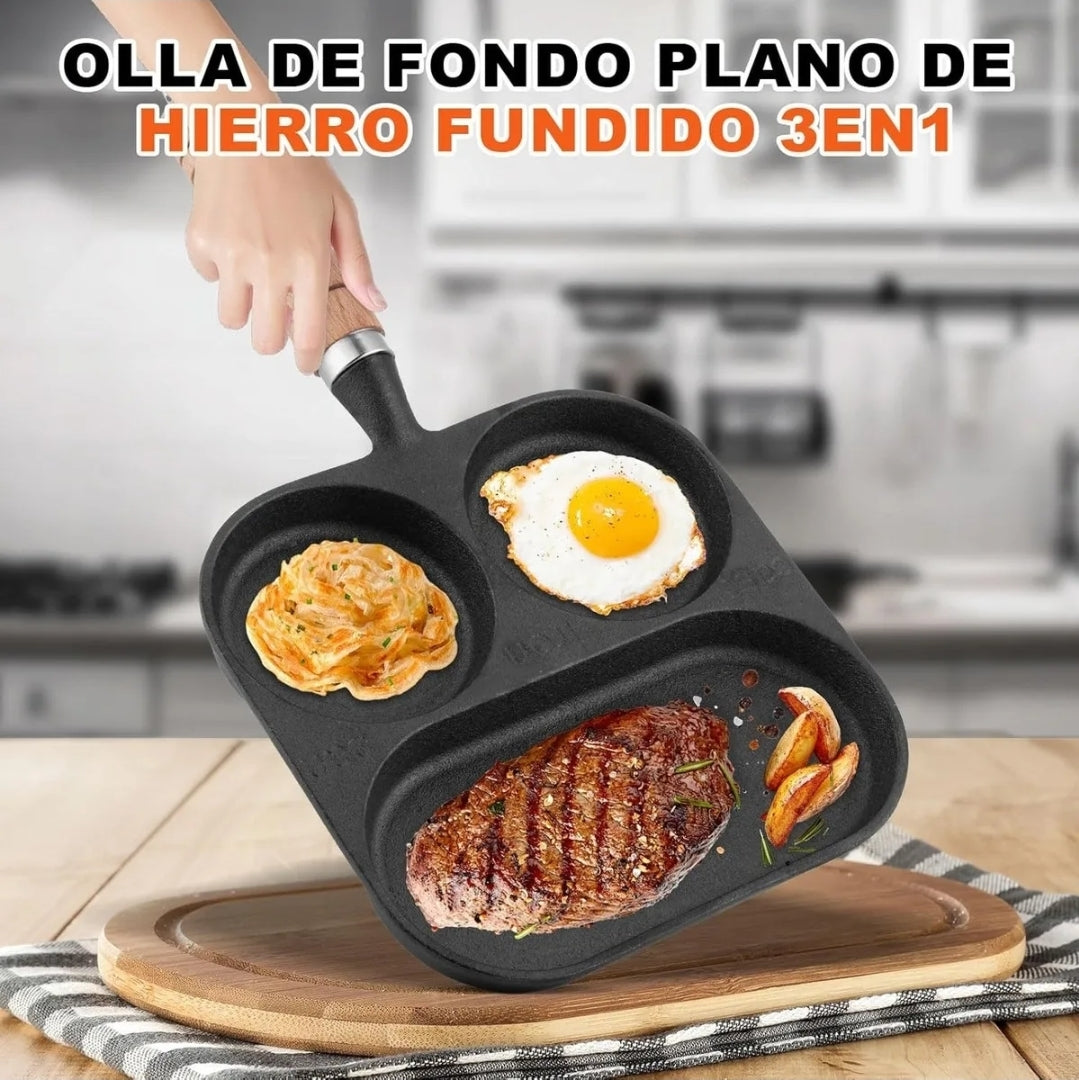 Juego de sartenes de hierro fundido