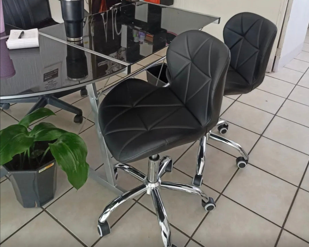 2 sillas de escritorio moderna cromada