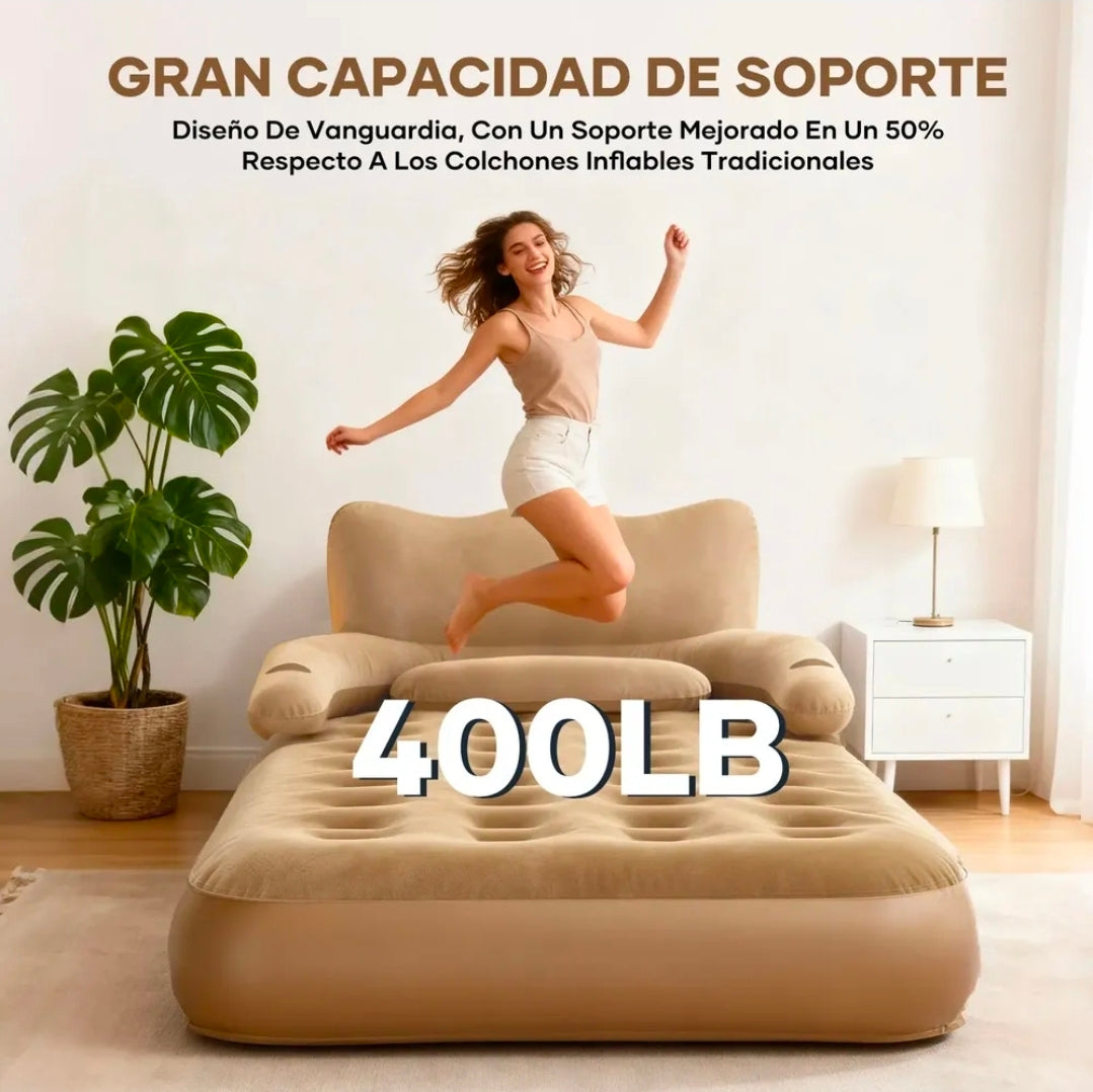Colchón Inflable Individual Con Bomba Eléctrica