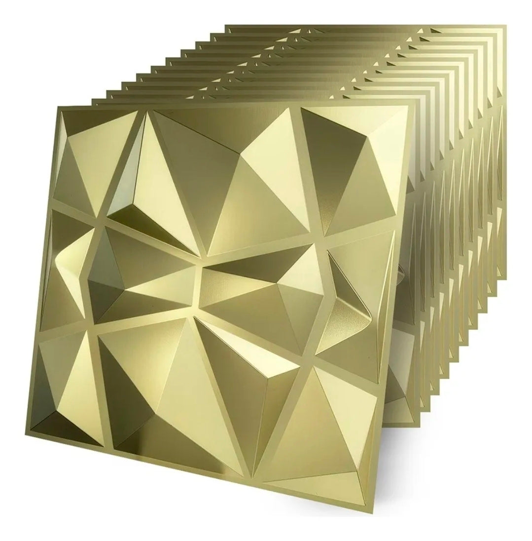 Paneles pvc dorado 50x50cm