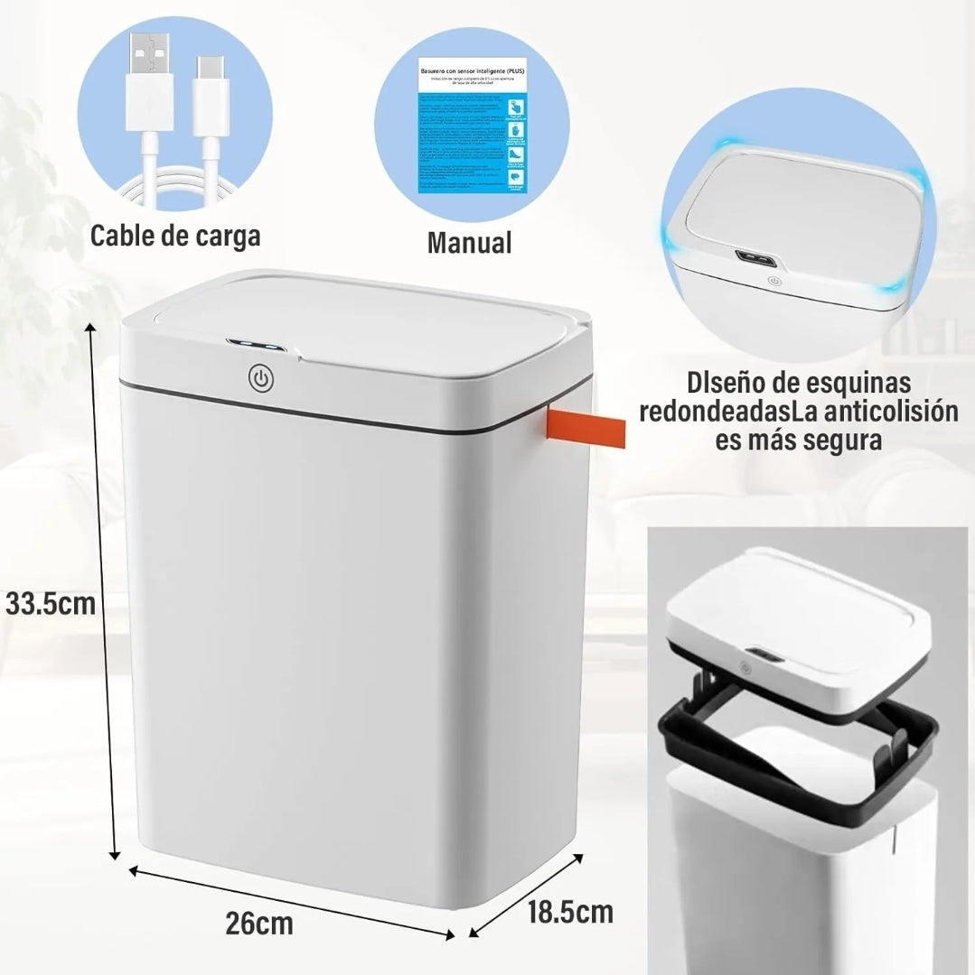 Bote inteligente para basura 2 pack 17 L