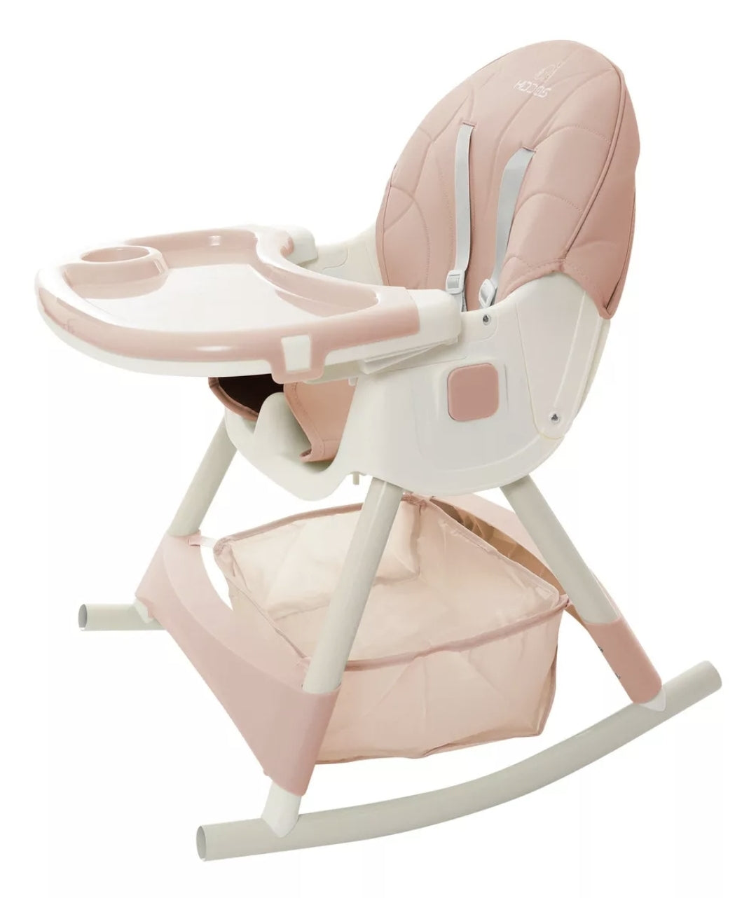 Silla Alta Periquera Mecedora Con Llantas 5 En 1 Ajustable Plegable Asiento Piel