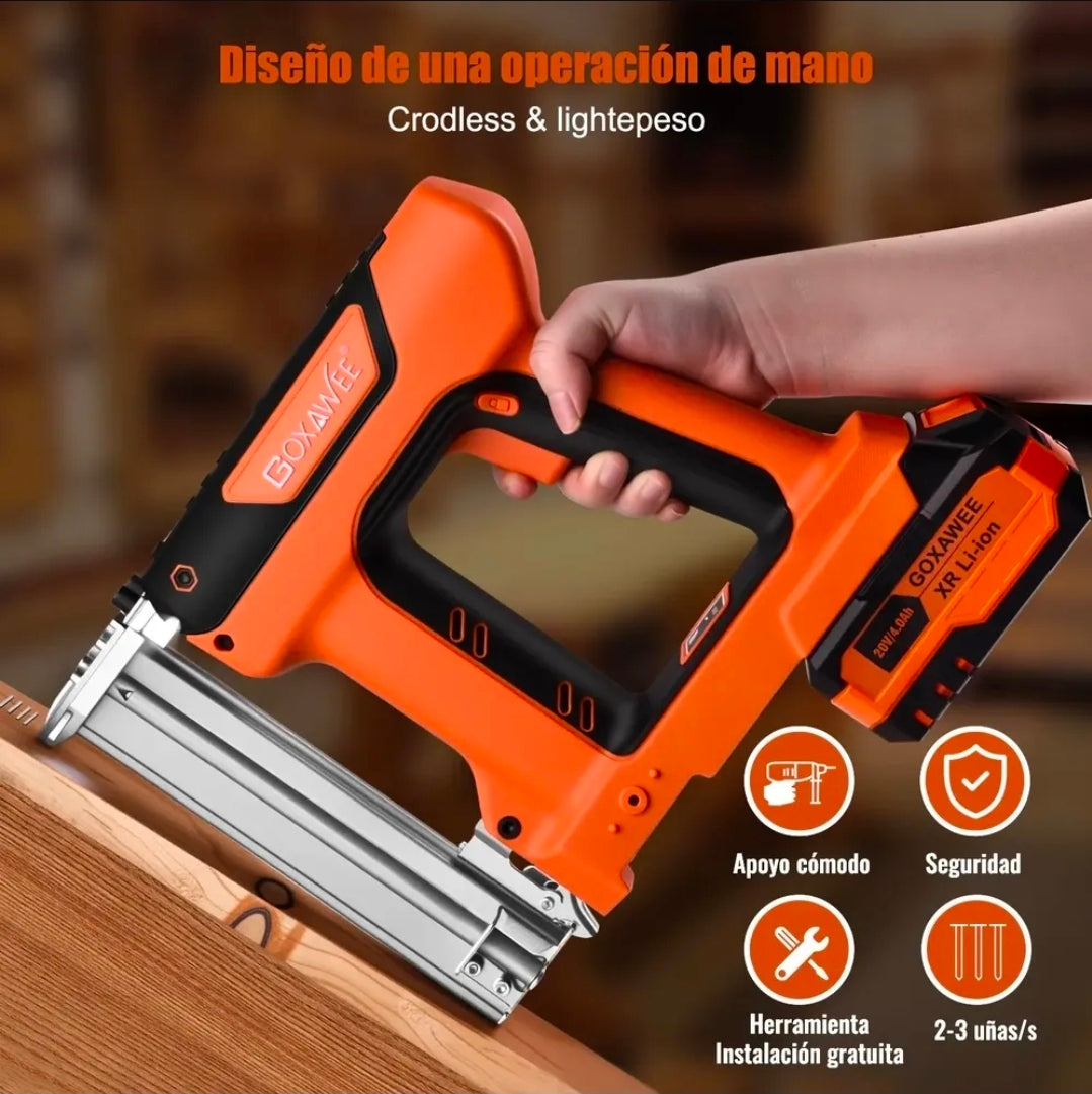 Goxawee® 2 En 1 Engrapadoras Pistola De Clavos Inalámbrica