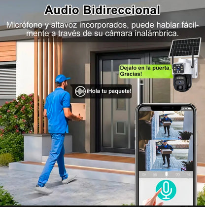 Cámara de Seguridad Solar Ankou 10MP Doble Lente 4K Visión Nocturna