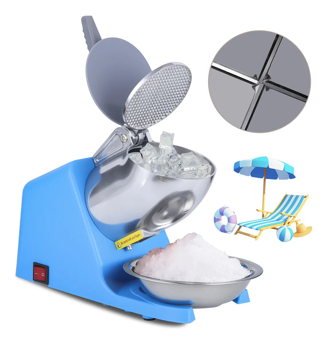 Trituradora de Hielo Triturador Cuchillo Cuatro 85kg/h