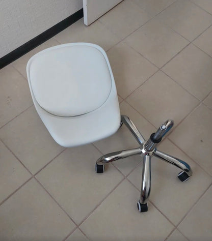 Silla eames ejecutiva con asiento  acochado y rueditas