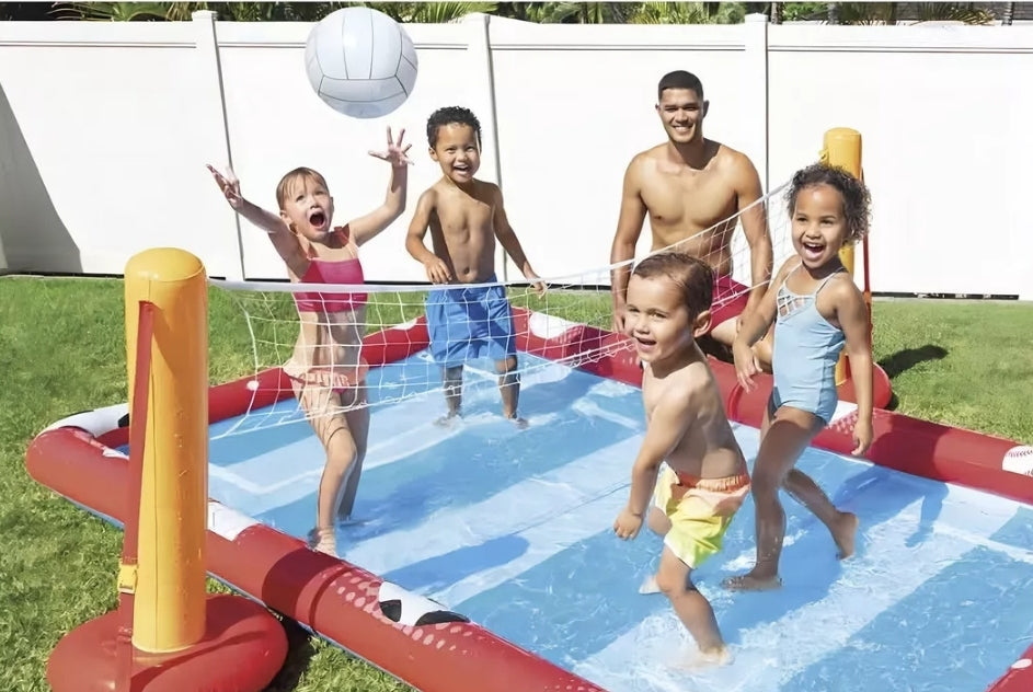 Alberca Inflable Para Niños Juegos Voli, Fut Y Béisbol