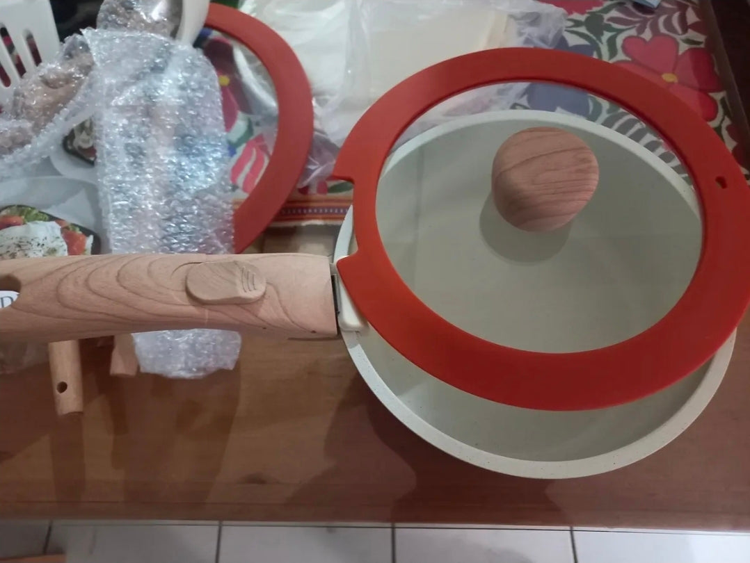 Batería de Cocina Juego de Ollas y Sartenes de Cerámica Antiadherente IronHoof 22 Piezas