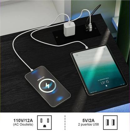 Mueble de TV con luces LED montaje ajustable