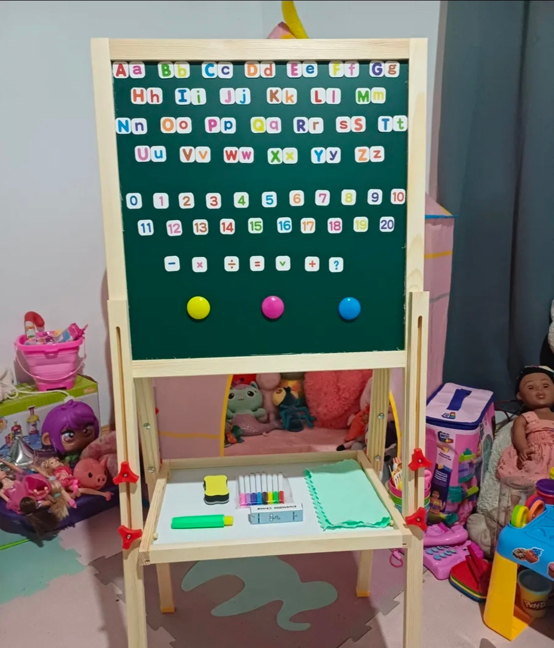 Caballete magnético infantil pizarrón para niños