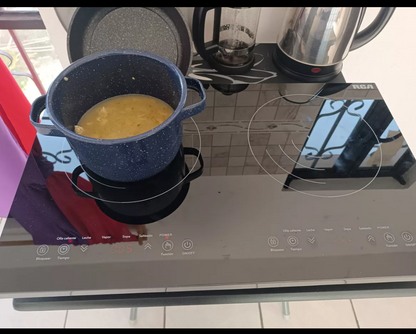 Parrilla doble de inducción cristal templado