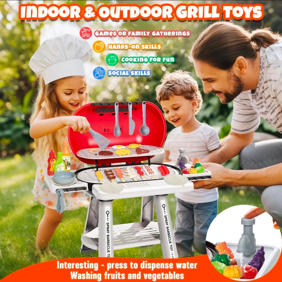 Parrilla de juguete para niños con luz y sonido