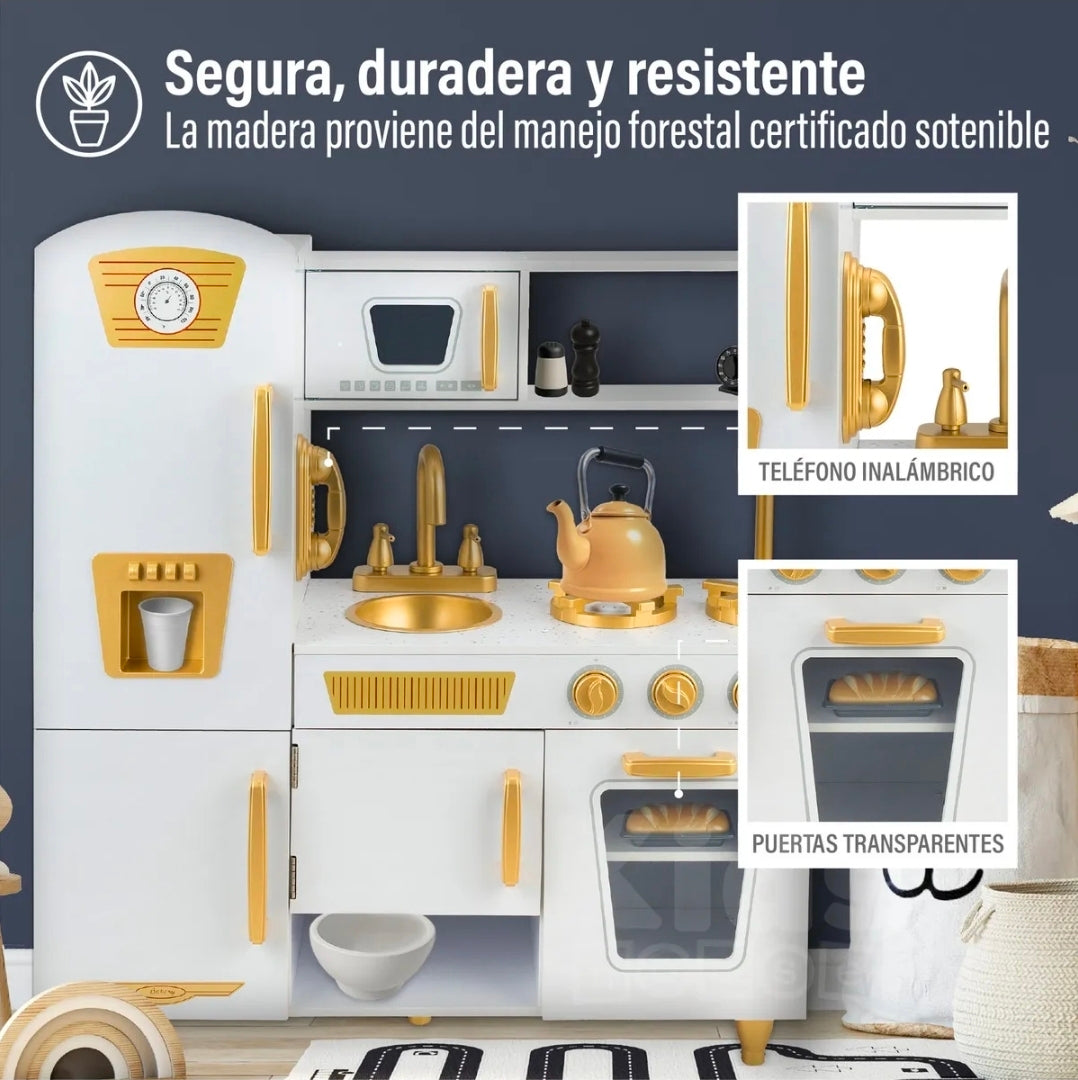 Cocinita de madera de lujo