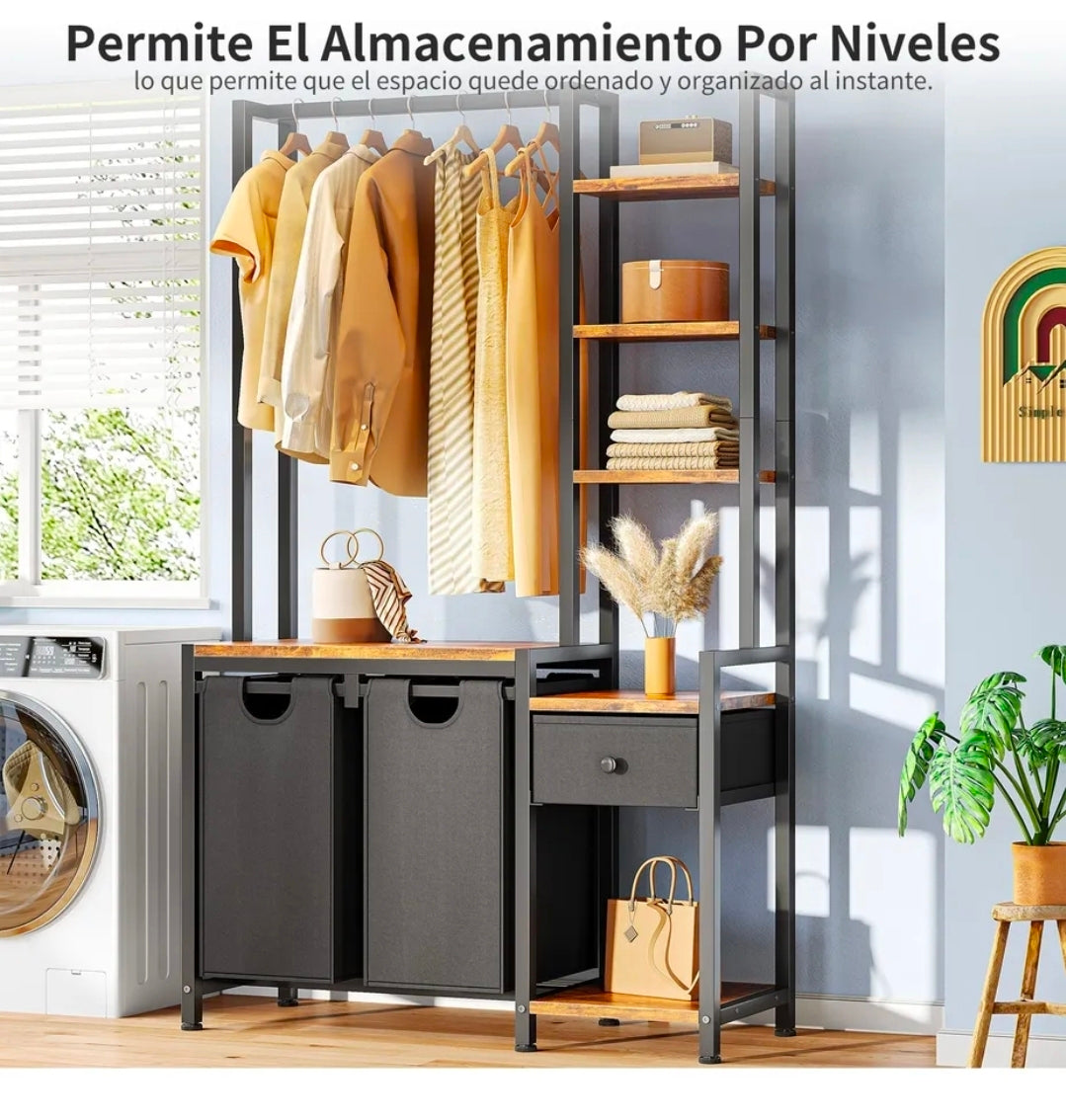 Closet ropero con cesto