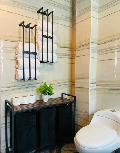 Cesto Para Ropa Sucia Con 3 Bolsas De Tela Oxford