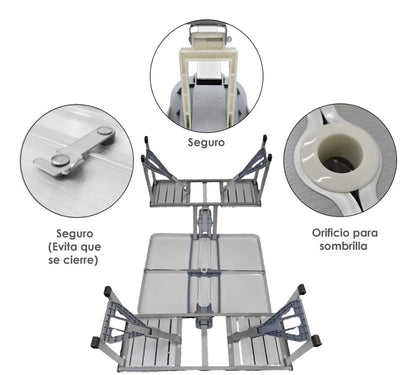 Mesa Plegable Portafolio Portátil